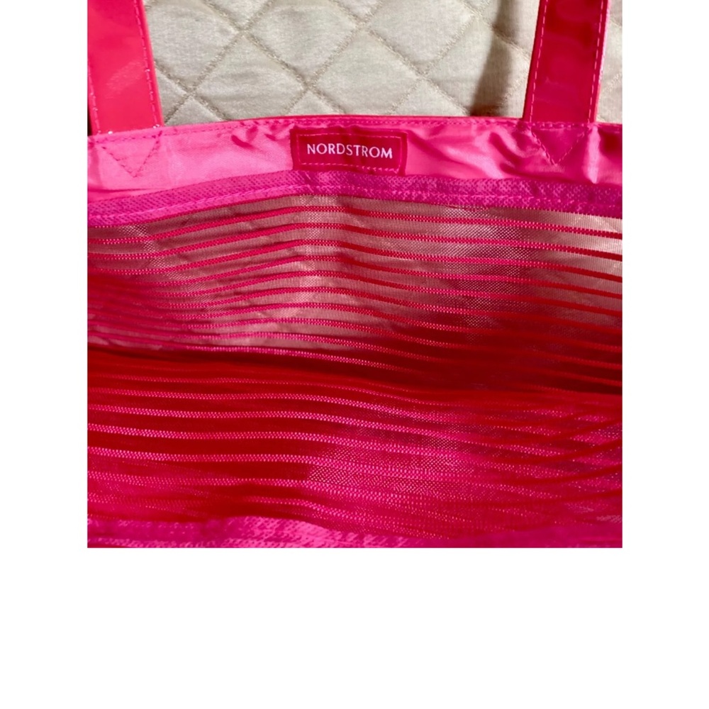 New Nordstrom Large Pink Beach Summer Shopping Tote Shopper Bag